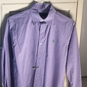 Men’s size S Ralph Lauren purple check button down